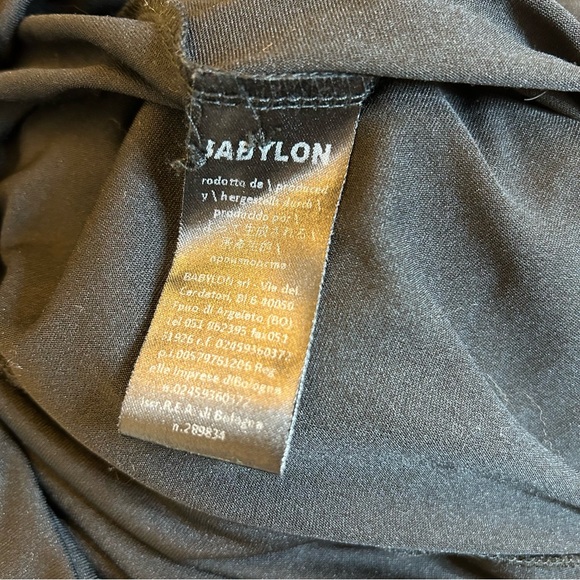 Babylon Collection Black Dress Layered Lace Made In Italy Goth 42 - Picture 11 of 11